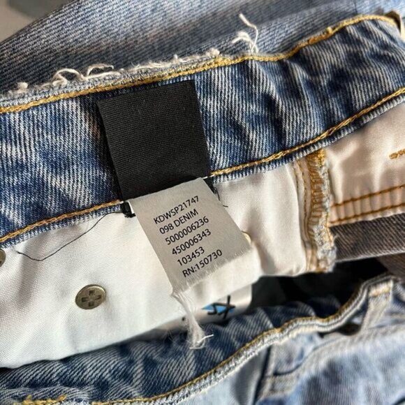 KSUBI Nine O Jean 29x28 High Rise Crop Kosmic Blue Slim Cigarette Premium Cotton - Picture 11 of 14